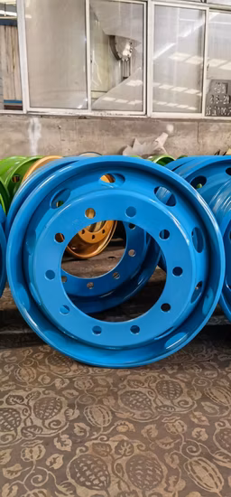 Ruota per pneumatici universale per ruote da miniera o per pneumatici senza camera d'aria, per attrezzature da costruzione per camion da miniera, per carichi pesanti, ruota in acciaio