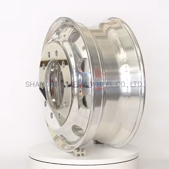 Ruote o cerchioni per camion in alluminio forgiato lucido 22.5X9.0 per carichi pesanti